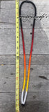 Unique Beaded unisex fire colours Lanyard, safety breakaway lanyard