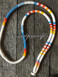 Safety Breakaway Lanyard, Beaded Lanyard, Native American Beaded Lanyard, Badge holder, long keychain, colourful lanyard