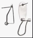 Copper blue beaded earrings, Mardi Gras earrings