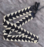 Native American Beaded Cowboy Hat band, Black Western hatband, western wear, rodeo, arrow hat band