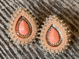 Peach teardrops