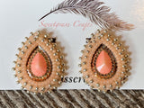 Peach teardrops