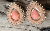 Peach teardrops