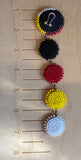 Medicine wheel shoulder duster beaded earrings, medicine wheel smoked hide beaded earrings,