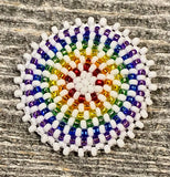 Rainbow beaded badge reel
