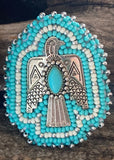 Beaded Thunderbird Bolo Tie, Western Bolo Tie
