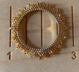 1 1/2 inch gold sun beaded earring