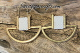 Gold beaded earrings, Native American beaded earrings, Ulu beaded earrings, unique earrings