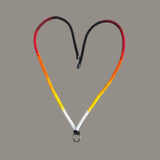 Unique Beaded unisex fire colours Lanyard, safety breakaway lanyard