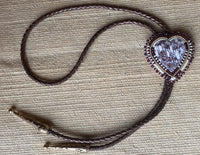 Beaded burgundy Bolo Tie, Western Bolo Tie