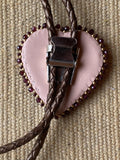 Beaded burgundy Bolo Tie, Western Bolo Tie