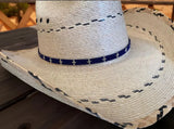 Royal blue & silver beaded hat band, fedora hat band, western hat band, cowboy hat band, unisex beaded hat band, western fashion