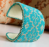 Cuff Bracelet Native American cuff, bracelet, First Nations cuff beaded bracelet, southwestern cuff