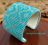 Cuff Bracelet Native American cuff, bracelet, First Nations cuff beaded bracelet, southwestern cuff