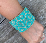 Cuff Bracelet Native American cuff, bracelet, First Nations cuff beaded bracelet, southwestern cuff