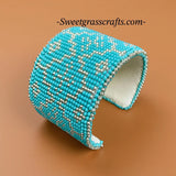 Cuff Bracelet Native American cuff, bracelet, First Nations cuff beaded bracelet, southwestern cuff