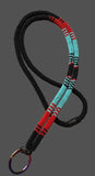 Beaded turquoise & red lanyard, safety lanyard, breakaway lanyard, Badge holder, long keychain, ID holder, cruise essential