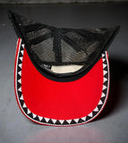 Beaded Ariat feather baseball cap, baseball hat, Native American beaded baseball hat, OOAK wearable art