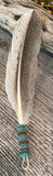 Beaded Peacock Smudge Feather: Native Ceremonial Prayer Feather