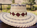 Beaded sun hat, beaded palm unisex one size hat