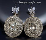 Sparklingbeaded earrings, Native American beaded earrings, Indigenous beadwork, beaded bride earrings, wedding earrings