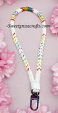 LGBTQ Rainbow beaded keychain, 8" Beaded Key Fob