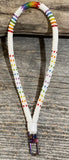 LGBTQ Rainbow beaded keychain, 8" Beaded Key Fob