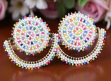 Confetti colorful beaded earrings