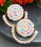 Confetti colorful beaded earrings