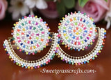 Confetti colorful beaded earrings