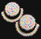 Confetti colorful beaded earrings