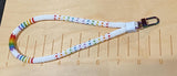 LGBTQ Rainbow beaded keychain, 8" Beaded Key Fob