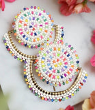 Confetti colorful beaded earrings