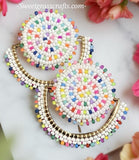Confetti colorful beaded earrings