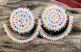 Confetti colorful beaded earrings