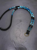 Beaded blue & black safety breakaway lanyard