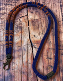 Beaded copper & navy breakaway safety lanyard