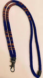Beaded copper & navy breakaway safety lanyard