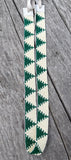 Beaded cream & green pine tree hat band