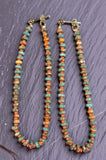 Spiny oyster drop loop earrings