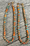 Spiny oyster drop loop earrings