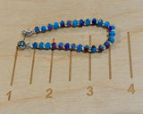 Imperial Jasper purple & blue drop loop earrings