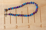 Imperial Jasper purple & blue drop loop earrings