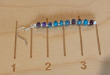 Imperial Jasper purple & blue bar earrings