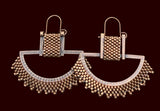Bronze delica beaded earrings, Native American beaded earrings, Ulu beaded earrings, unique earrings
