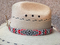 Custom colour beaded cowboy hat band, Native American beaded cowboy hat band, western hat band, Custom cross hatband