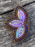 Mardi Gras earrings, Native American Beaded Earrings, native beadwork, beaded earrings, purple earrings, regalia