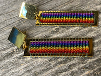 Stainless steel gold or silver pride earrings, hypoallergenic LGTBQ earrings, Pride earrings