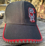Warrior beaded baseball hat, western beaded cap, beaded baseball hat, beaded hat, Rodeo wear, Beaded powwow hat
