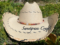 round southwestern beaded hat band